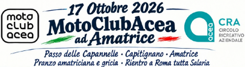 SABATO 17 OTTOBRE 2026